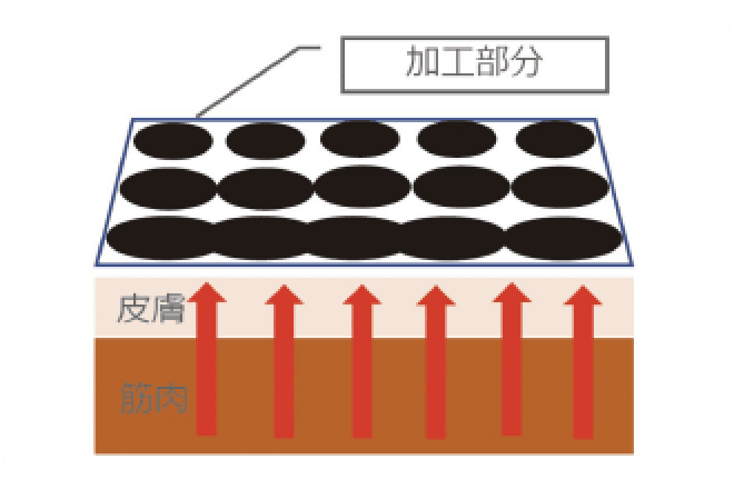 体熱をスパオールが吸収